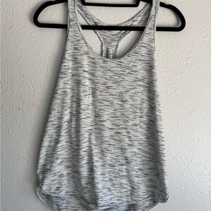 Lululemon Athletica White and Gray Tank Top